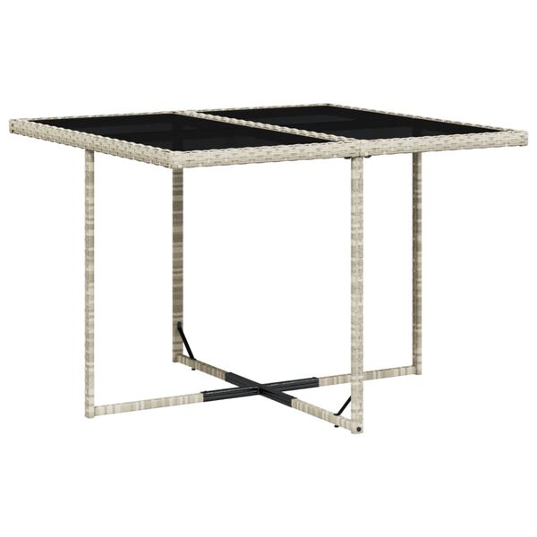 vidaXL Sodo komplektas su pagalvėlėmis, 9 dalių, pilkas, poliratanas