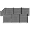 vidaXL Tvoros rinkinys 1138 x 186 cm WPC ir aliuminis Pilka