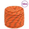 vidaXL Valties virvė, oranžinės spalvos, 16mm, 50m, polipropilenas