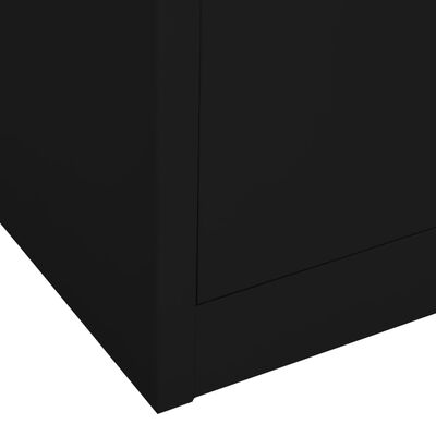 vidaXL Biuro spintelė, juodos spalvos, 90x40x180cm, plienas