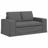 vidaXL Sofa 2 pcs Tamsiai pilka 182 x 80 x 82 cm audinys