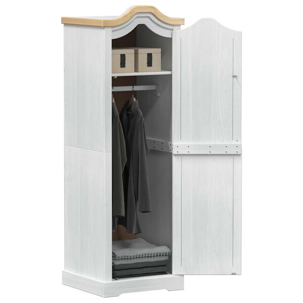 vidaXL Spintos su lentyna Balta 55 x 52 x 170 cm Kietos pu&scaron;ies mediena