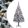 vidaXL Dirbtinė Kalėdų eglutė Balta 180 cm PVC ir Plienas ir Plastikas
