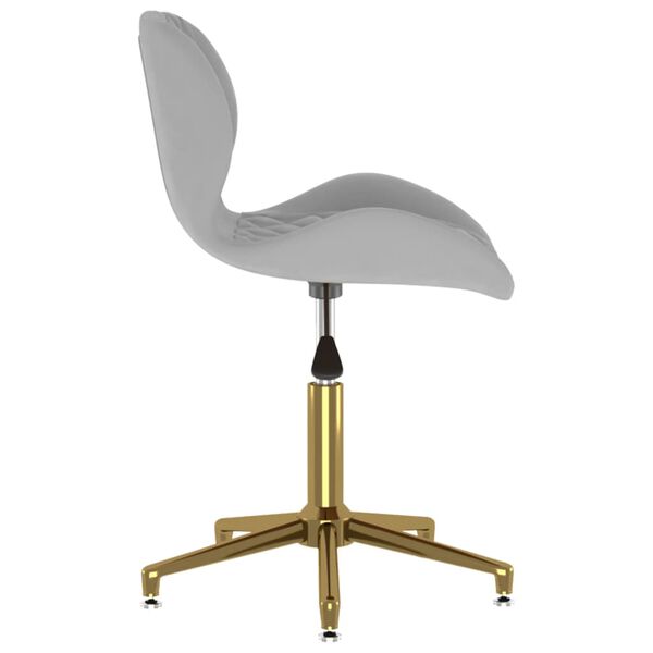 vidaXL Pasukamos valgomojo kėdės, 4vnt., &scaron;viesiai pilkos, aksomas