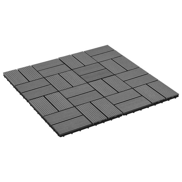 vidaXL Terasinė Plytelė 11 pcs Pilka 30 x 30 cm MPK