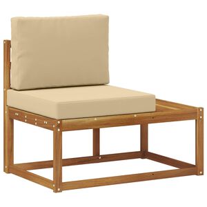 vidaXL Lauko galinė sofa su pagalve Natūrali 91 x 63 x 73 cm