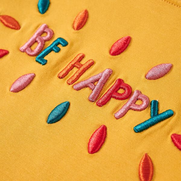 Vaikiški marškinėliai ilgomis rankovėmis, geltonai rudi, 92 dydžio