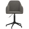 vidaXL Pasukama valgomojo kėdė, tamsiai pilkos spalvos, aksomas