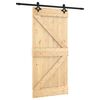 vidaXL Slankios durys Natūrali ir juoda 95 x 210 cm