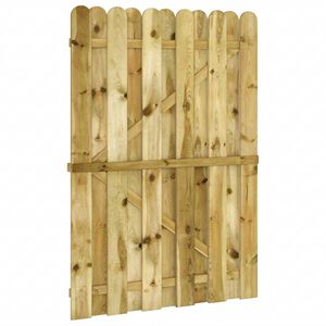 vidaXL Sodo vartai 100 x 150 cm Pu&scaron;ies medienos masyvas Žalia