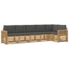 vidaXL Lauko sofos komplektas 6 pcs Balta ir antracito