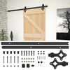 vidaXL Slankios durys 90 x 210 cm Pu&scaron;ies medienos masyvas
