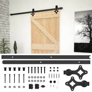vidaXL Slankios durys 90 x 210 cm Pu&scaron;ies medienos masyvas