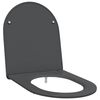 vidaXL Tualeto sėdynė Antracito 47 x 36 x 3,4 cm Duroplastas