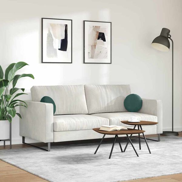 vidaXL Sėdynių pagalvėlės 2 pcs Tamsiai žalia &Oslash; 40 x 13 cm Aksomas