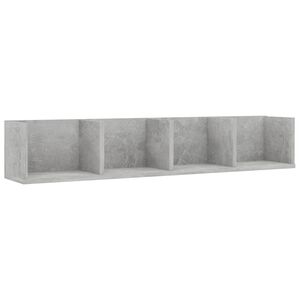 vidaXL Sieninė CD lentyna, betono pilka, 100x18x18cm, apdirbta mediena