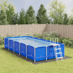 vidaXL Baseino paklotas, pilkas, 820x420 cm, poliesterio geotekstilė