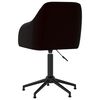 vidaXL Pasukamos valgomojo kėdės, 4vnt., juodos spalvos, aksomas