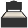 vidaXL Lovos rėmas Juoda 75 x 190 cm Kietos pu&scaron;ies mediena