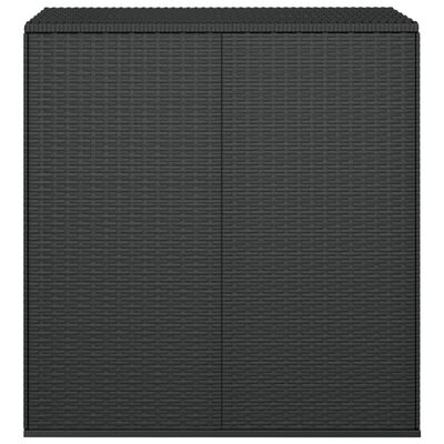vidaXL Sodo dėžė pagalvėlėms, juoda, 100x49x103,5cm, PE ratanas