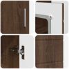 vidaXL Medinė spinta su saugykla Rudas ąžuolas 88,5 x 30,5 x 73 cm