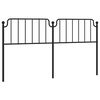 vidaXL Metalinis pakaitinis galvūgalis, juodos spalvos, 180cm