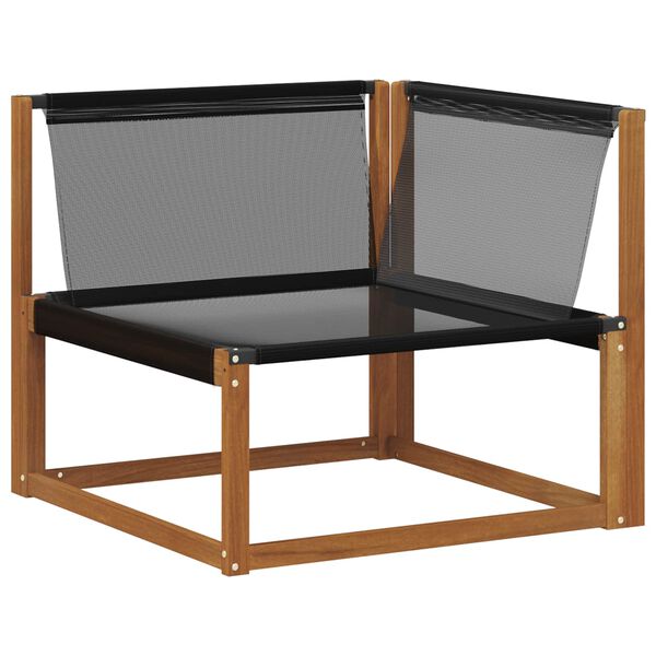 vidaXL Lauko sofos komplektas su pagalve 8 pcs Natūrali ir juoda