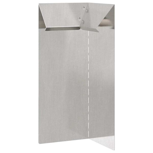 vidaXL Sraigių tvora Sidabro 10 x 10 x 25 cm Nerūdijantis Plienas