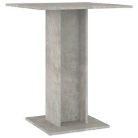 vidaXL Bistro staliukas, betono pilkos spalvos, 60x60x75cm, MDP