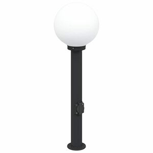 vidaXL &Scaron;viestuvas su stulpeliu, 80 cm, juodas, IP44