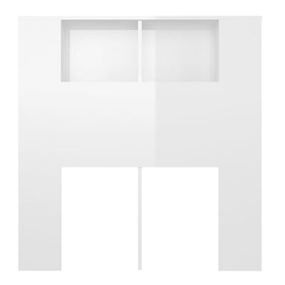 vidaXL Galvūgalis-spintelė, baltos spalvos, 100x18,5x104,5cm, blizgus