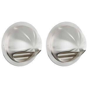 vidaXL Oro ventiliacijos dangčiai 2 vnt. Sidabrinė 150 mm