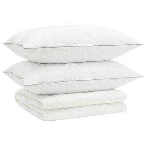 vidaXL 90% žąsies pūkų antklodės komplektas FULDA 3 vnt. 200 x 200 cm