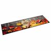 vidaXL Virtuvės kilimėlis, 60x300 cm, aksomas, plaunamas, ruduo