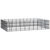 vidaXL Lauko voljeras &scaron;unims, plienas, 55,3m&sup2;