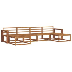 vidaXL Lauko sofos komplektas 6 pcs Natūrali Kietos akacijos mediena