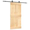 vidaXL Slankios durys Natūrali ir juoda 95 x 210 cm