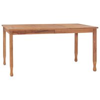vidaXL Sodo valgomojo stalas, 150x90x75cm, tikmedžio medienos masyvas