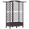 vidaXL Pakeltas lovas su trelėmis ir stogu Ruda 124 x 40 x 129 cm PP