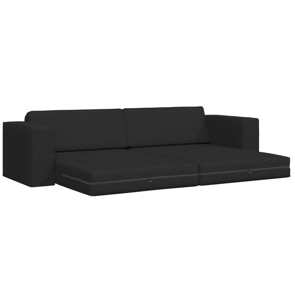 vidaXL Sofa lova 200cm Juoda audinys