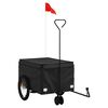 vidaXL Dviračio priekaba, juodos spalvos, 30kg, geležis