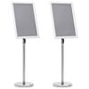 vidaXL Plakato stendai 2 pcs Sidabro 45 x 32,7 x 108 cm Aliuminis