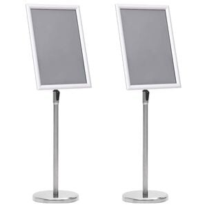 vidaXL Plakato stendai 2 pcs Sidabro 45 x 32,7 x 108 cm Aliuminis