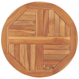 vidaXL Stalvir&scaron;is, 60cm, tikmedžio medienos masyvas, apskritas, 2,5cm