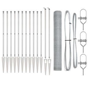 vidaXL Hexagonal Fence with Post 25 x 1,4 m Galvanizuotas plienas