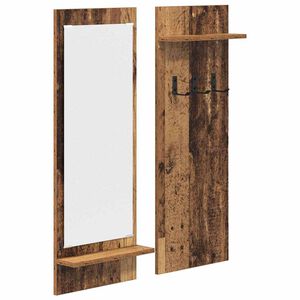 vidaXL Prikabinamas paltas su lentyna Senas medis 70 x 10 x 90 cm
