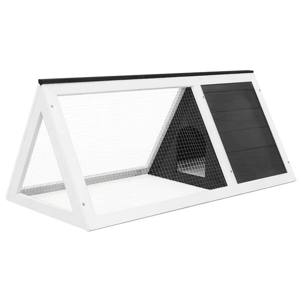 vidaXL Narvas gyvūnams-triušiams, pilkos spalvos, mediena