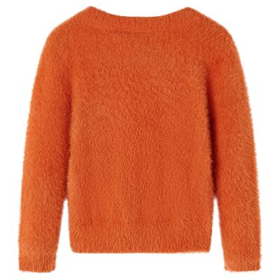 Vaikiškas megztinis, degintos oranžinės spalvos, megztas, 92 dydžio