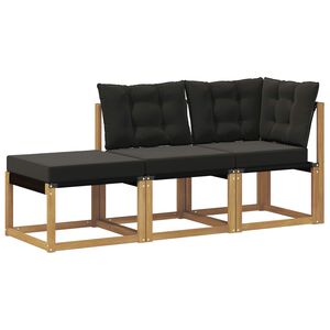 vidaXL 3 vnt. Sekcija sofa vienetai Balta