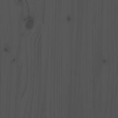 vidaXL Lovos rėmas, pilkas, 135x190cm, medienos masyvas, dvivietis